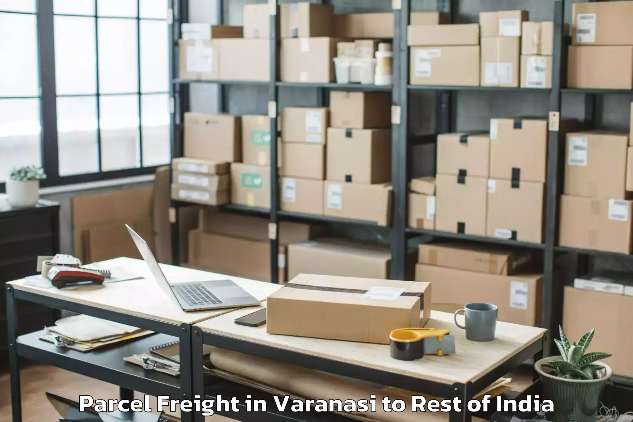 Reliable Varanasi to Awantipora Parcel Freight